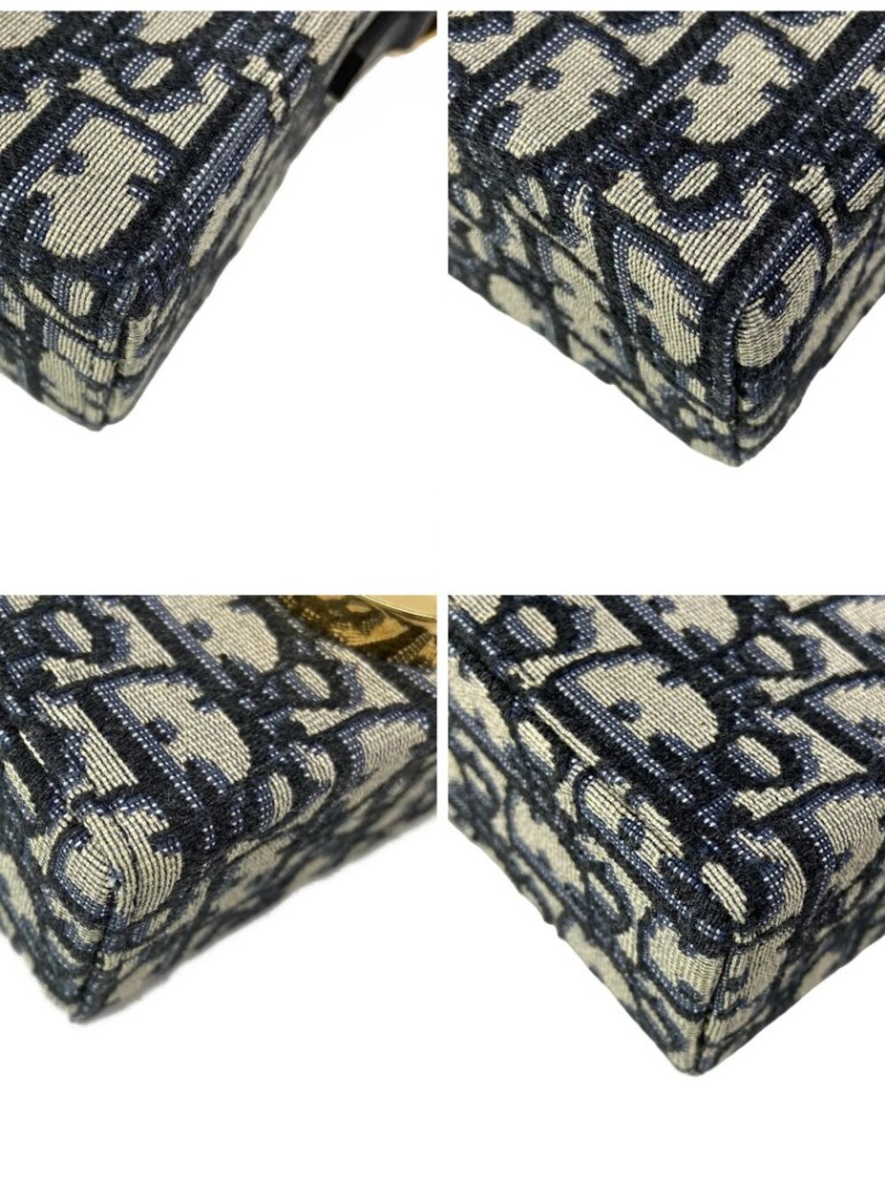 DIOR/ChristianDior 30 Montaigne Box Bag - Cream Navy Jacquard Leather - Picture 16 of 16